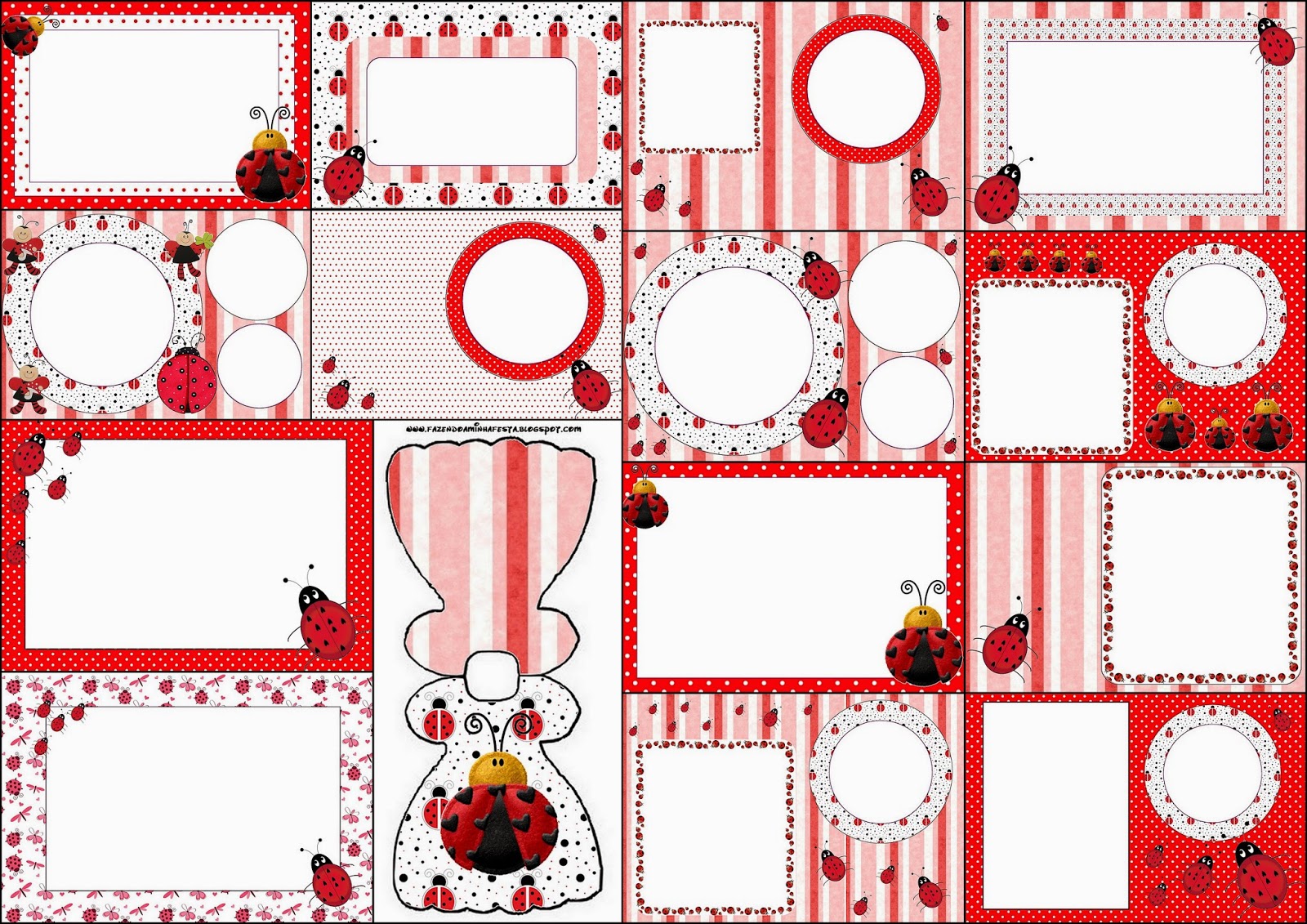 Ladybugs: Free Printable Invitations. - Oh My Fiesta! in english