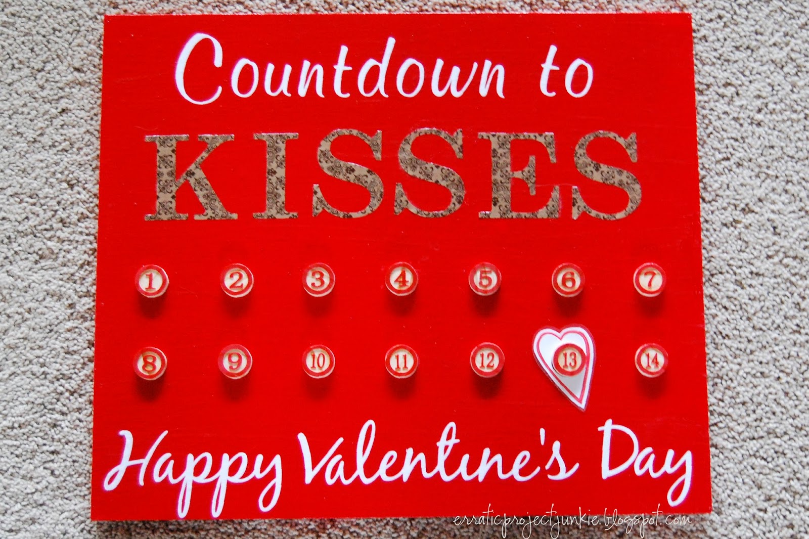 Erratic Project Junkie Happy Valentine's Eve Countdown to Kisses