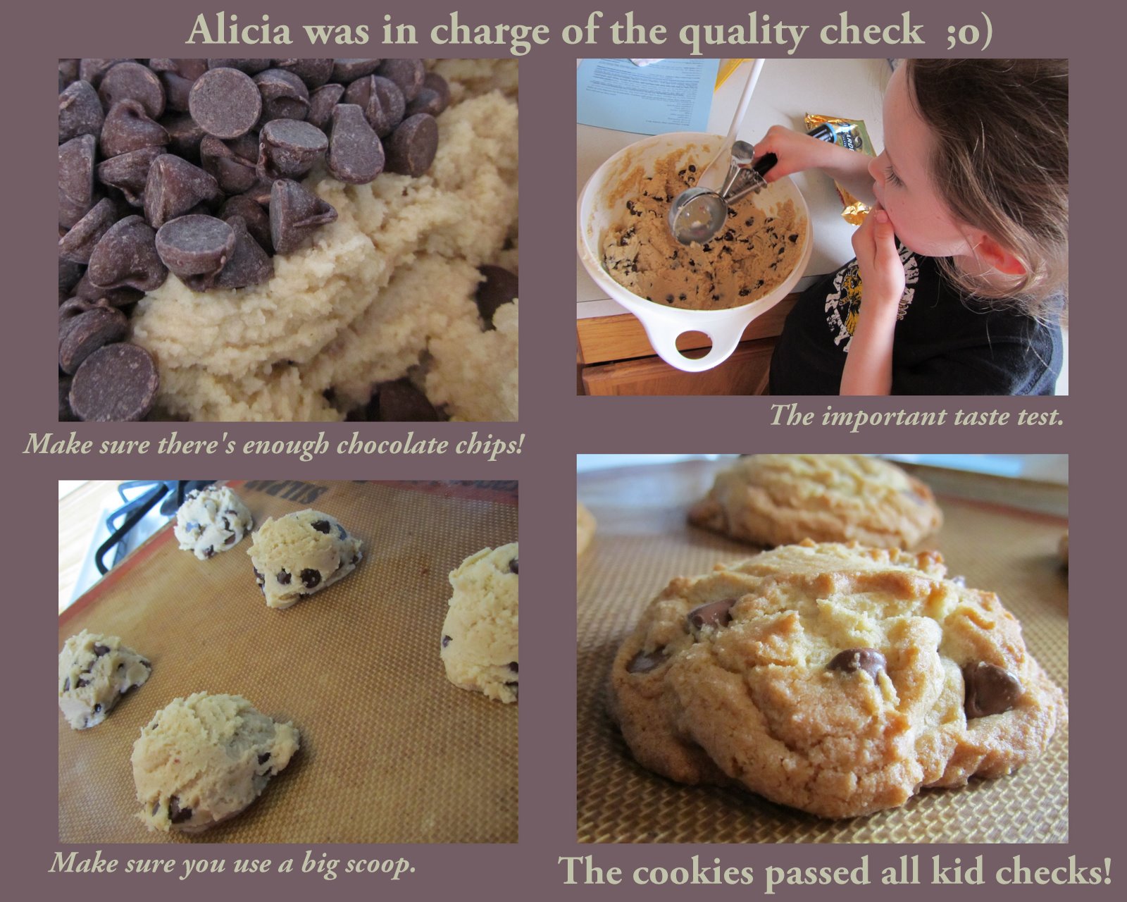 It's Yummy to My Tummy Crinkly Chocolate Chip Cookies