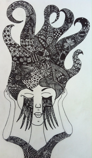 The Art Room Drawing Positive Negative Space And Zentangles