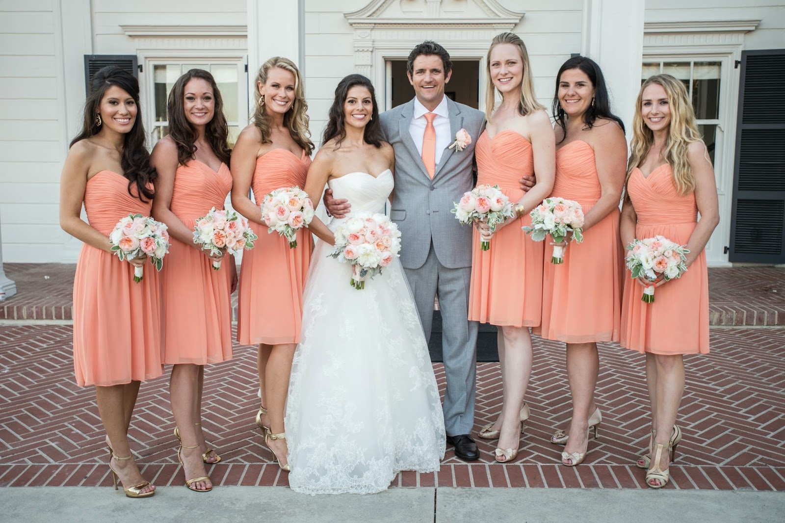 Annenberg Community Beach House Wedding Peach And Grey