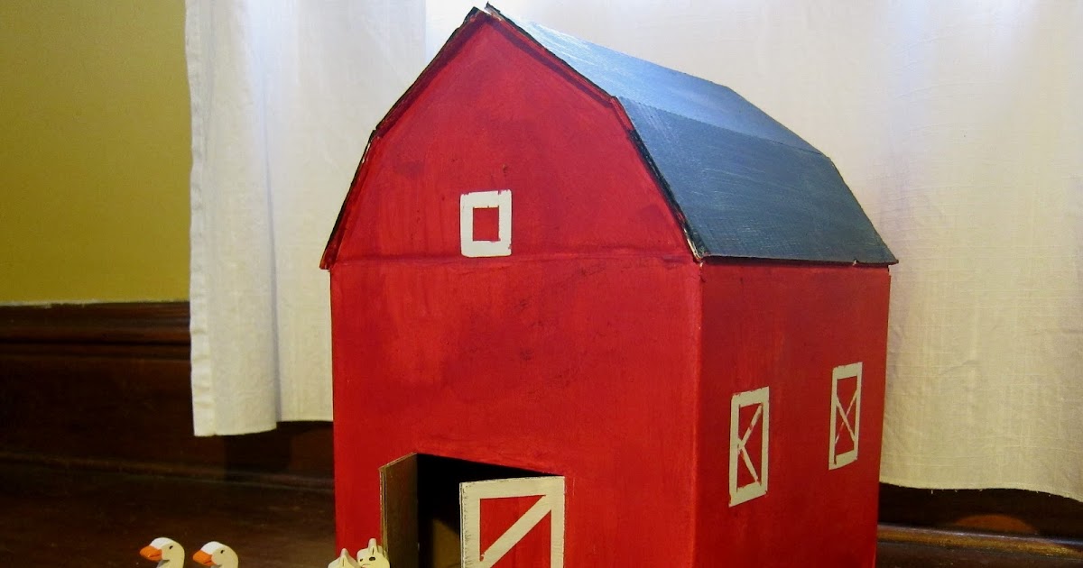 A Little Red Cardboard Barn