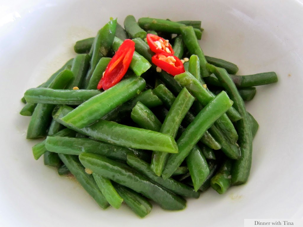 Stir fried green beans Dinner with Tina