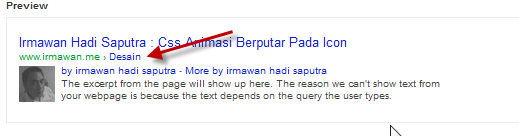Tampilan Breadcrumb pada testing tools snippet google webmaster tools Tampilan Breadcrumb pada testing tools snippet google webmaster tools