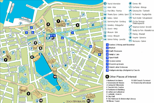 mapa de hallgrimskirkja