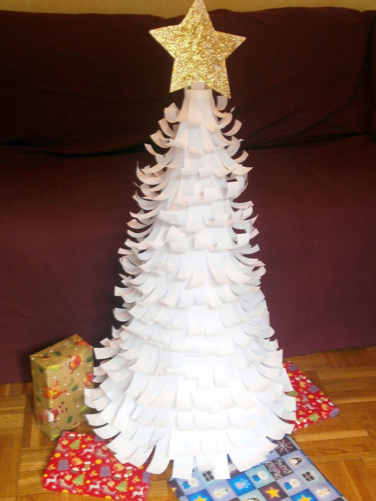 Upcycled paper Christmas tree Rachel Teodoro