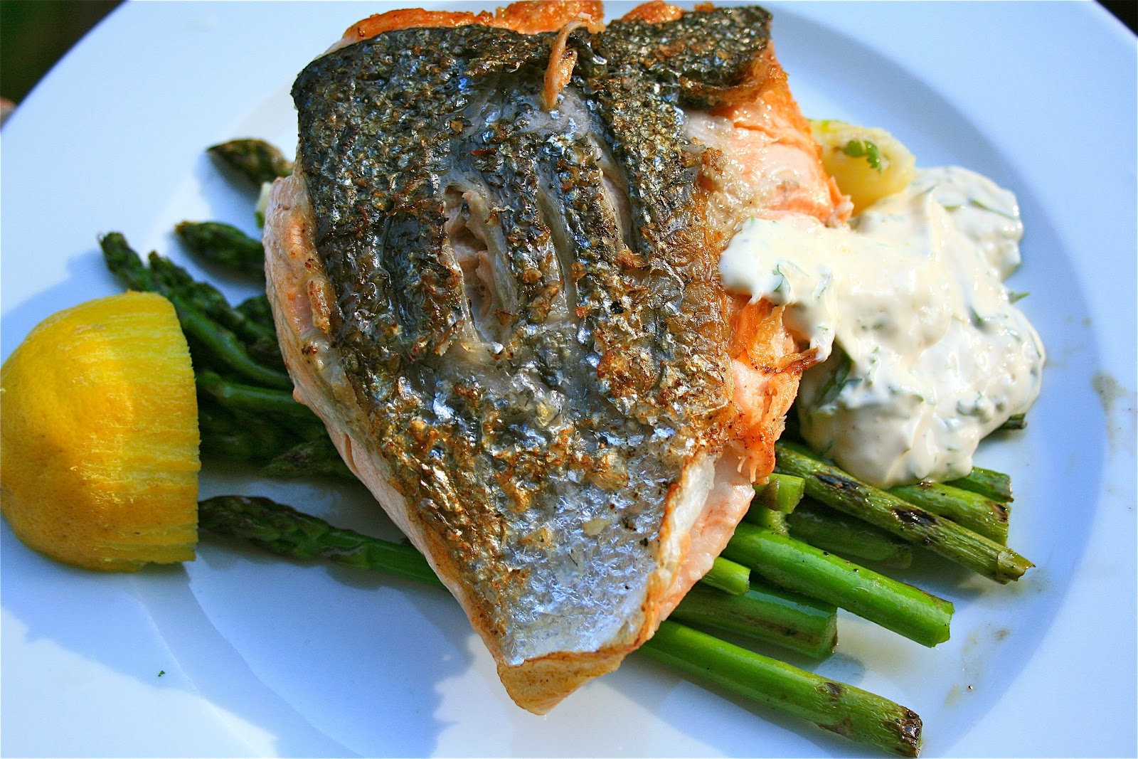 Johnny's Kitchen Pan Roasted Salmon with Lemon & Coriander Mayonnaise