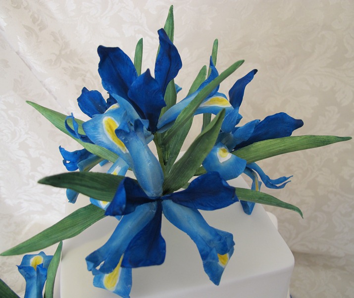 Designing a Wedding Cake with Dutch Iris Sugar Flowers