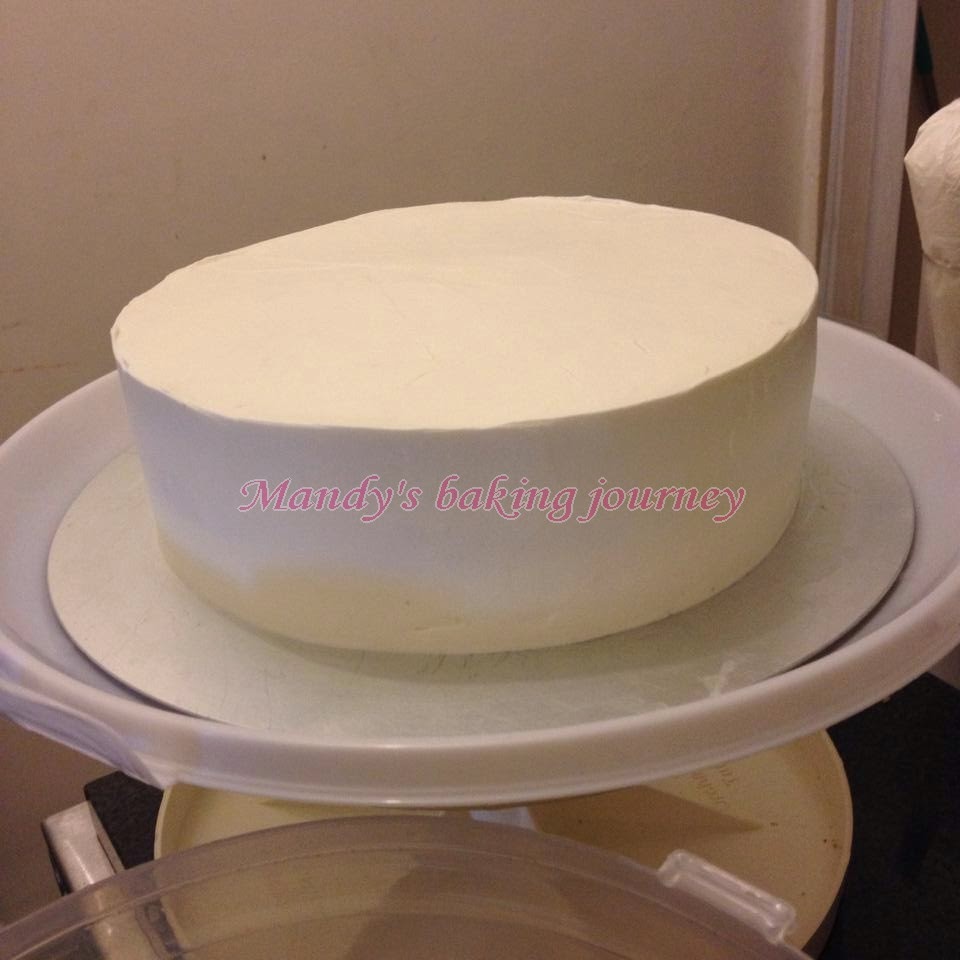 Mandy's baking journey Two tiered Forest fruit cake