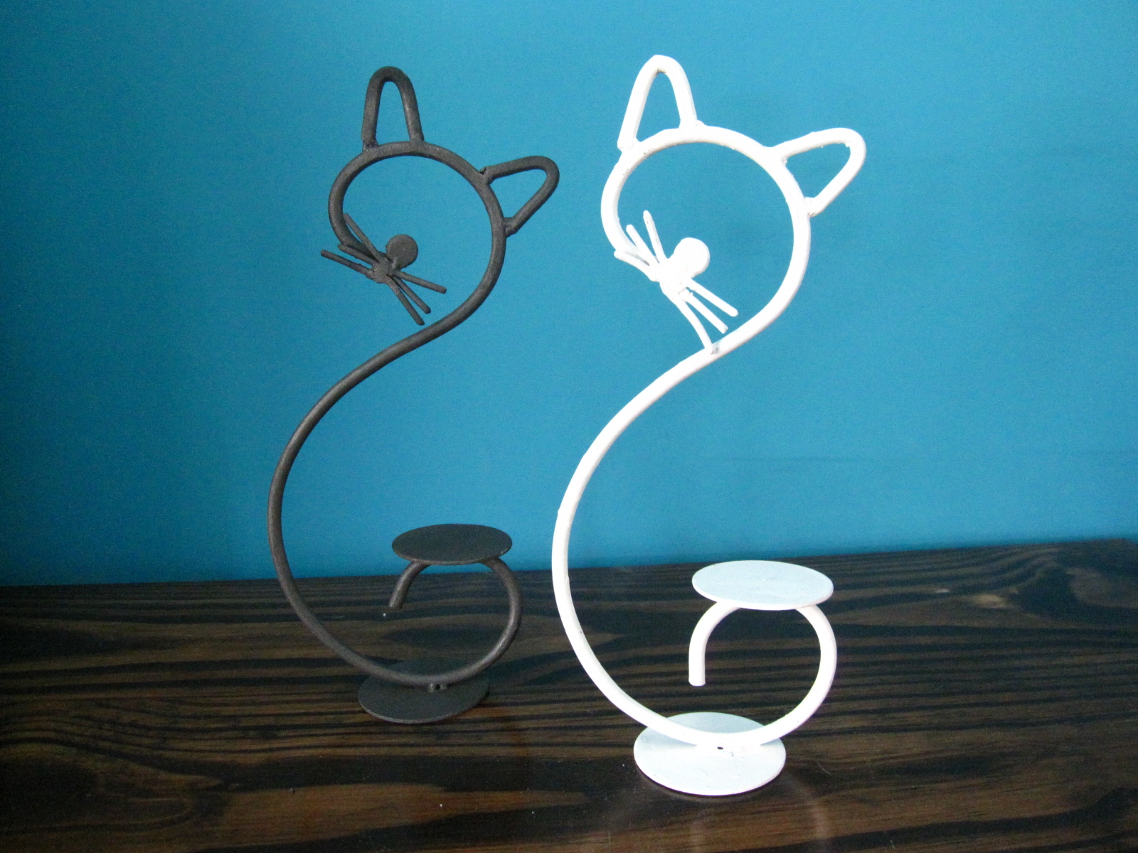 MARTINA FIERRO (cosas de hierro): PORTAVELAS GATITO!