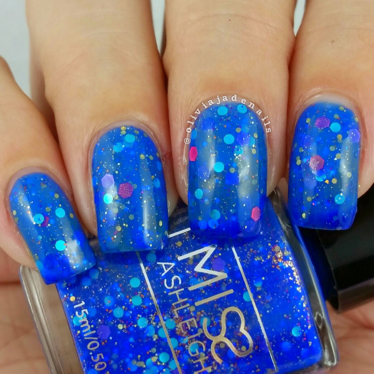Miss Ashleigh Even The Royals Get Blue (warm) swatched by Olivia Jade Nails
