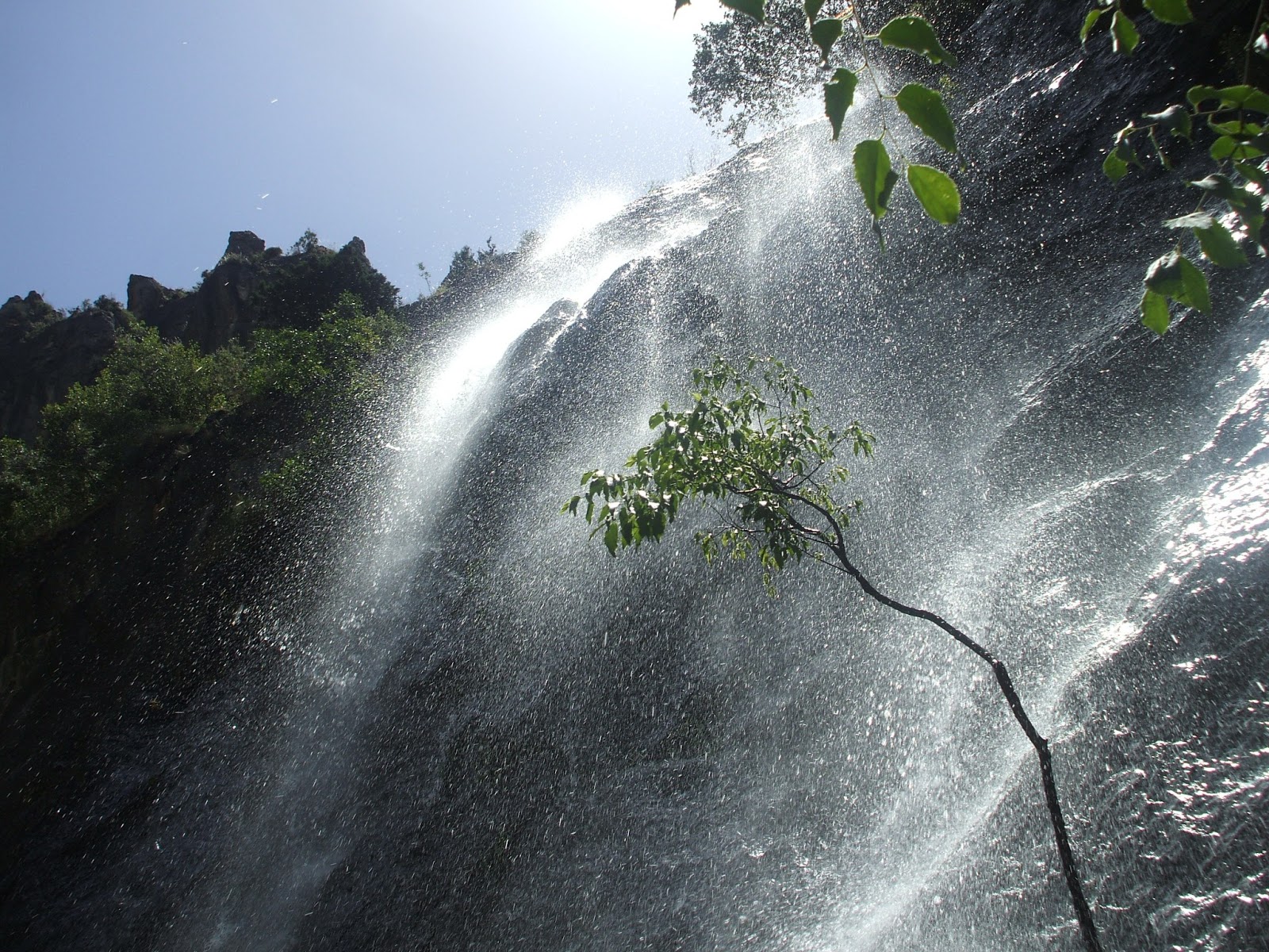 Waterfall in Los Cahorros, Monachil, Granada