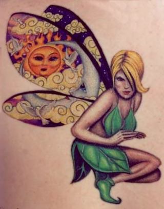 Cool colored fairy tattoo Published by Robstreet at 711 AM