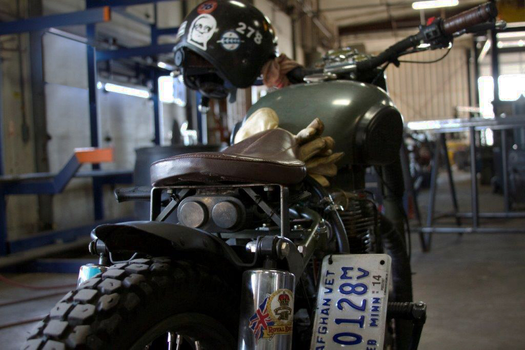 Soldier's Royal Enfield Military looks battle hardened