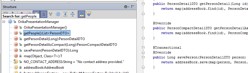 intellij key structure intellij key structure