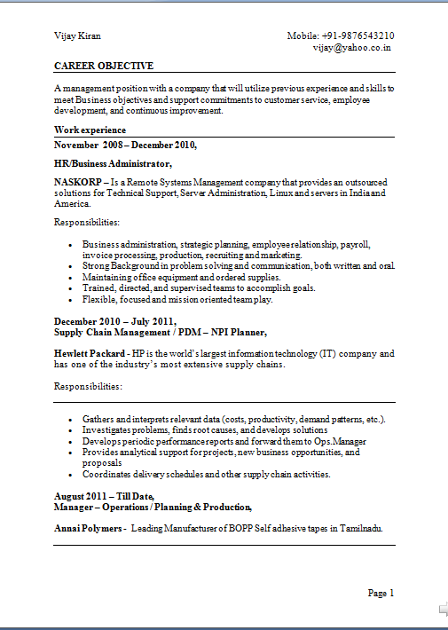 career objective examples for customer service