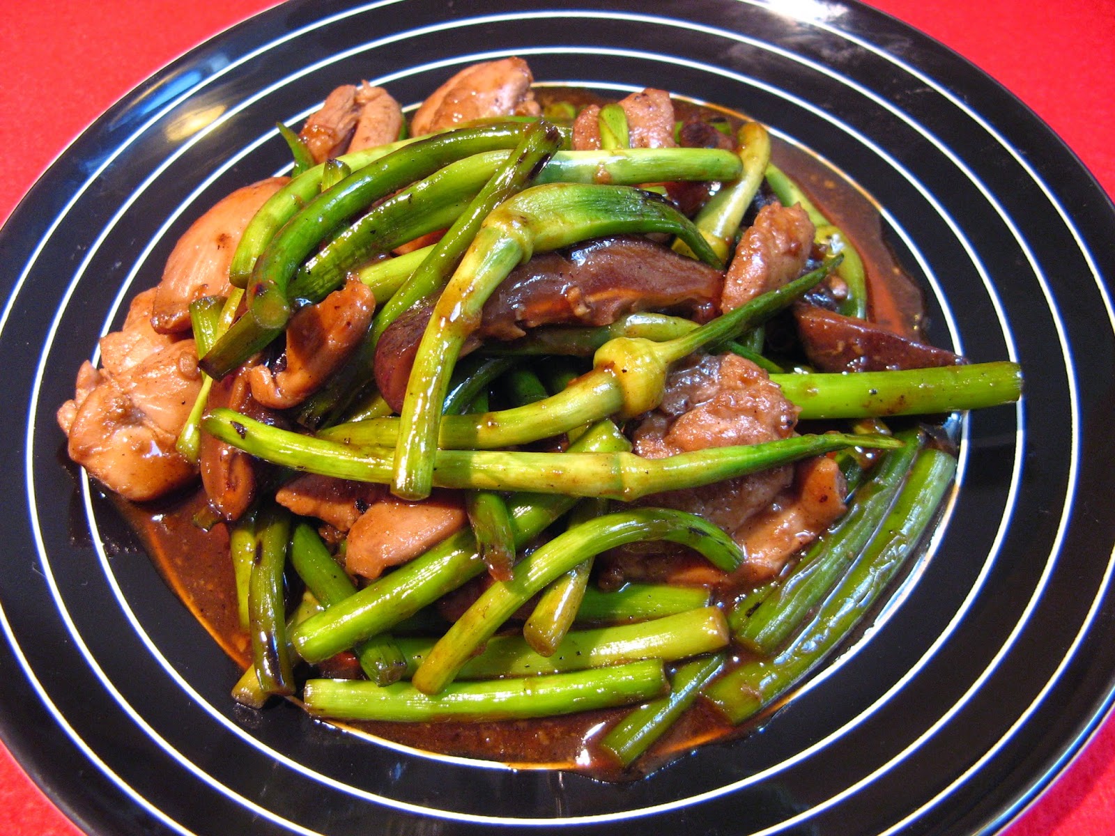 Duck Soup Easy Black Bean Garlic Sauce Chicken with Garlic Stems