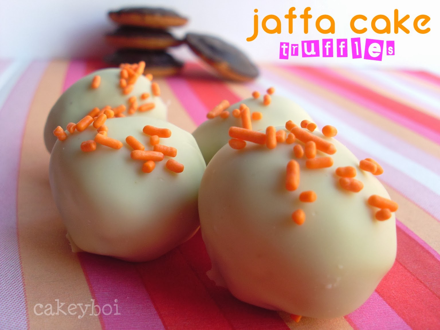 Cakeyboi White Chocolate Jaffa Cake Truffles