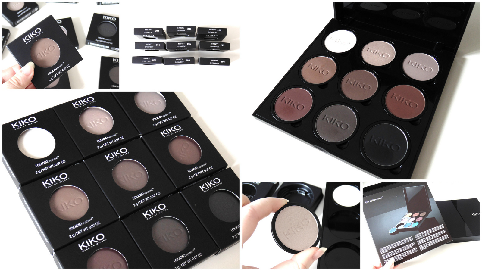 Kiko Clic Palette System + Infinity Eyeshadows • Of Beauty And