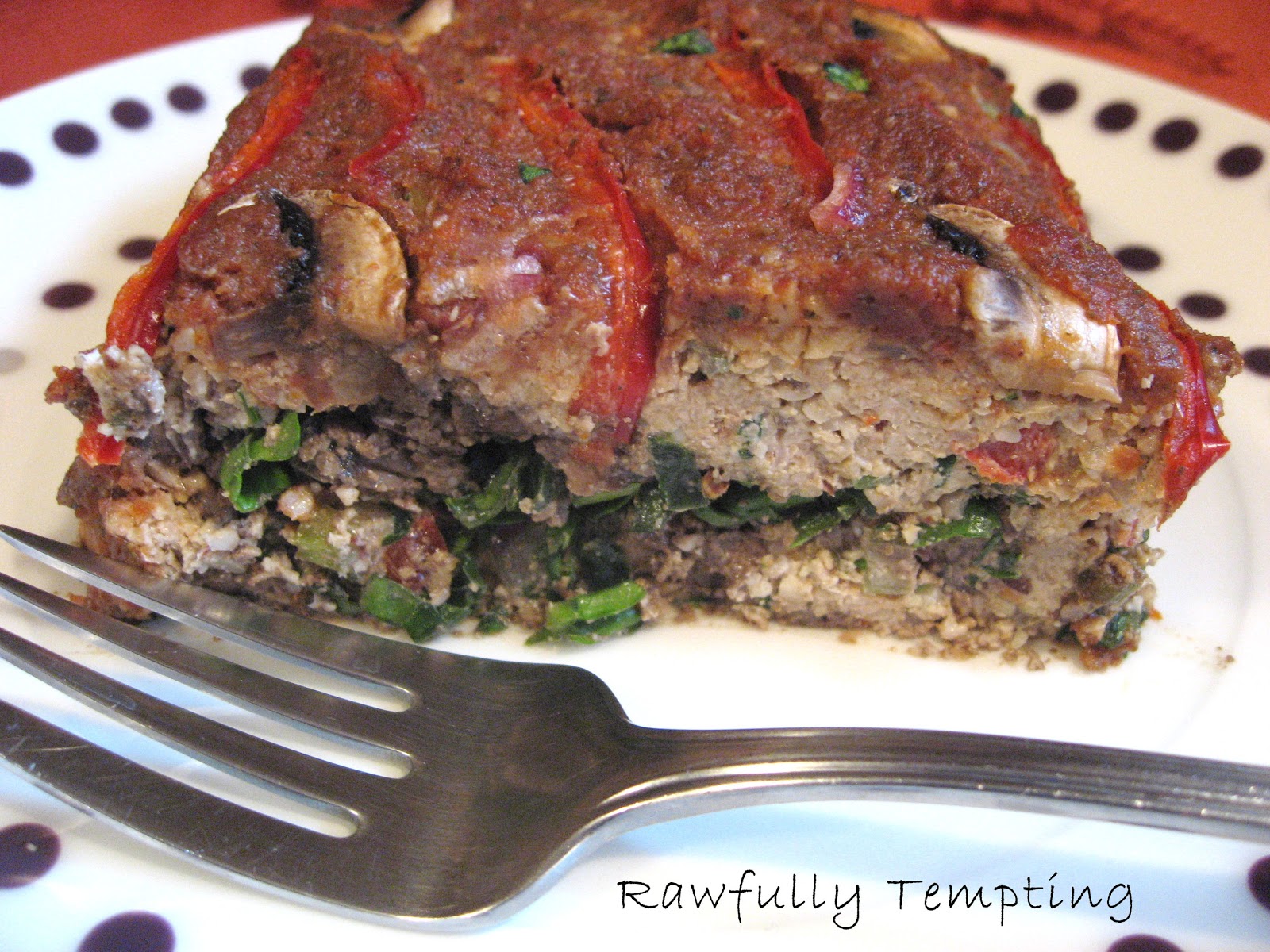 Spinach Stuffed Nut Meat Loaf
