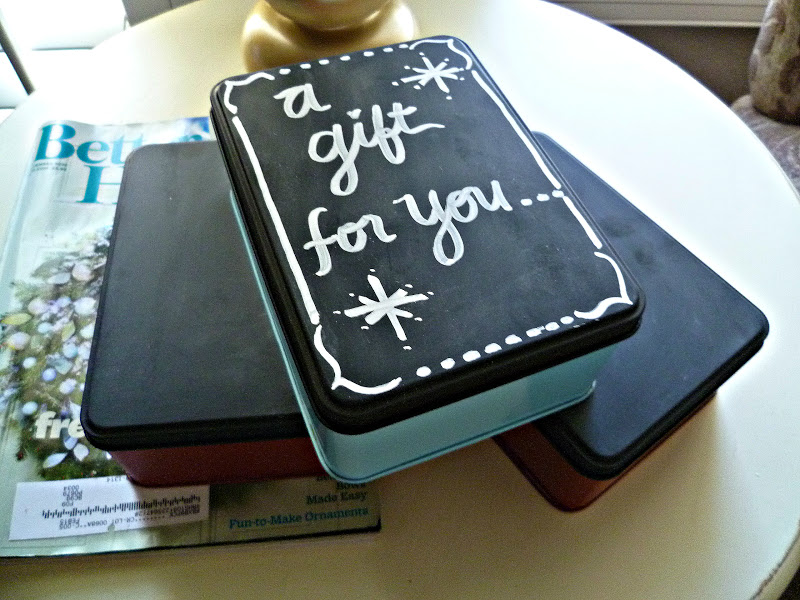 My Third True Love Chalkboard tins