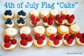4th of july fruit flag cupcakes