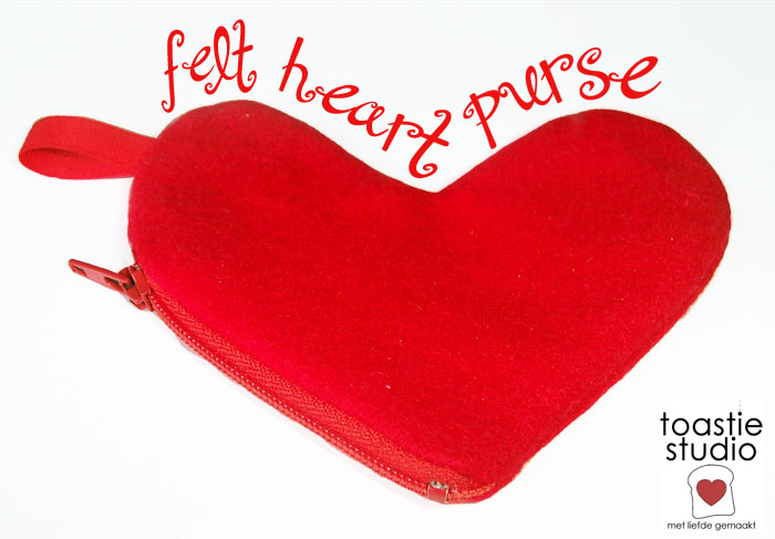 something for the weekend felt heart purse handmade cuddles