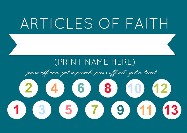 Article of Faith Punch Card