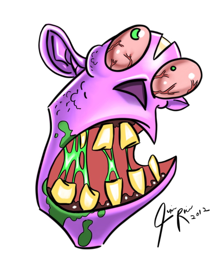 Cartoon Zombie Head