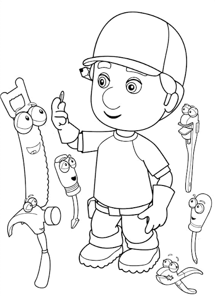 Dibujo para Imprimir y Pintar de Manny Manitas. - Dibujos para