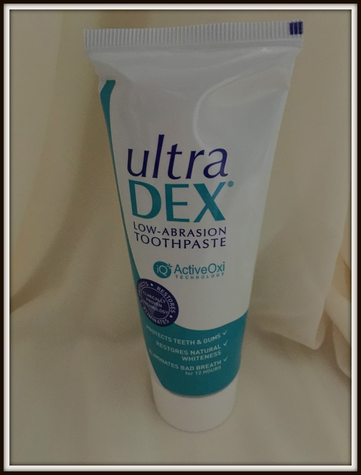 Get whiter teeth with Ultradex Low Abrasive Whitening toothpaste