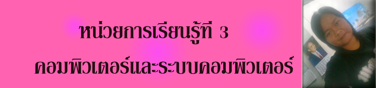 หน่วยการเรียนรู้ที่ 3