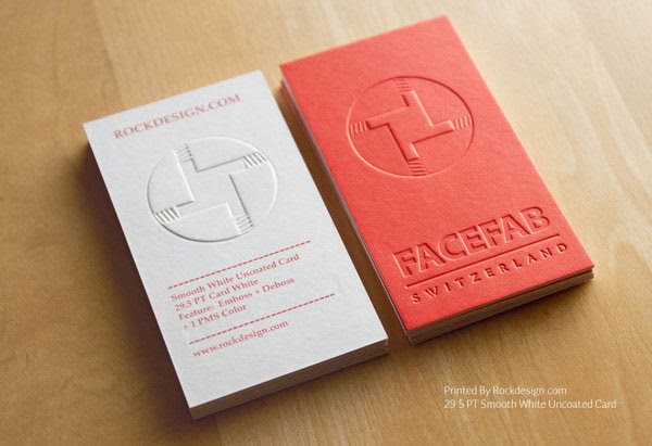 Embossed Business Cards