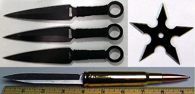 Throwing Knives (LAX), Throwing Star (SNA), Bullet Knife (LGA) Throwing Knives (LAX), Throwing Star (SNA), Bullet Knife (LGA)