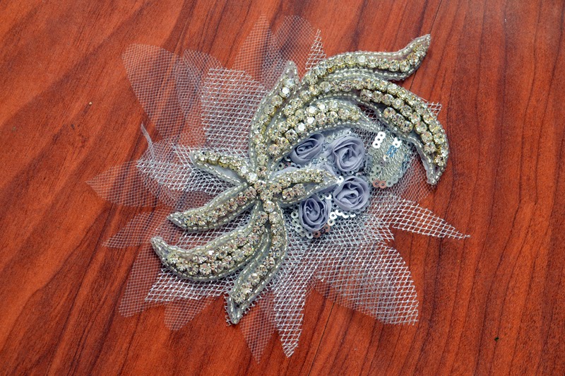 Shine Trim Wedding DIY Tulle Flower Hair Comb