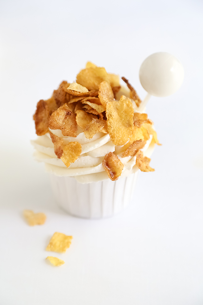 Toasted Corn Flakes Cupcakes with Cereal Milk Pipettes Sprinkle Bakes