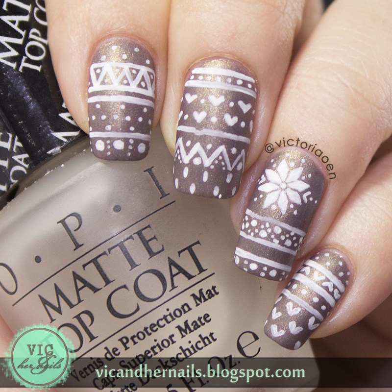 Vic and Her Nails VicCopycat Fair Isle Print by Coewless Polish