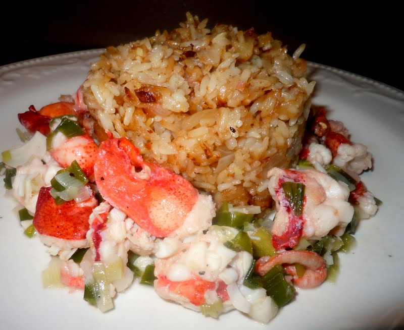 Cooking and Entertaining with Leah Garlic Black Pepper Lobster with