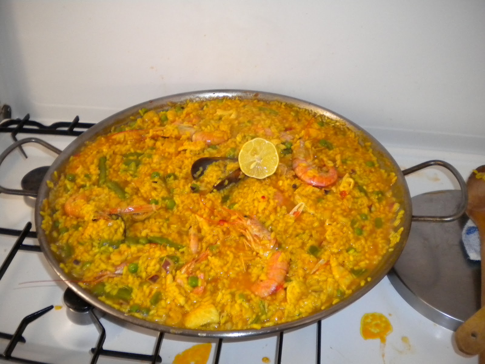 LA COCINA DE NIEVES PAELLA DE LANGOSTINOS.