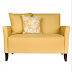 angelo:HOME Sutton Loveseat with 2 Pillows, Golden Honey
