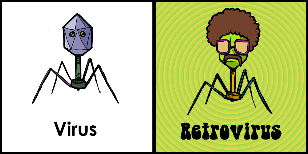 un retrovirus vs virus