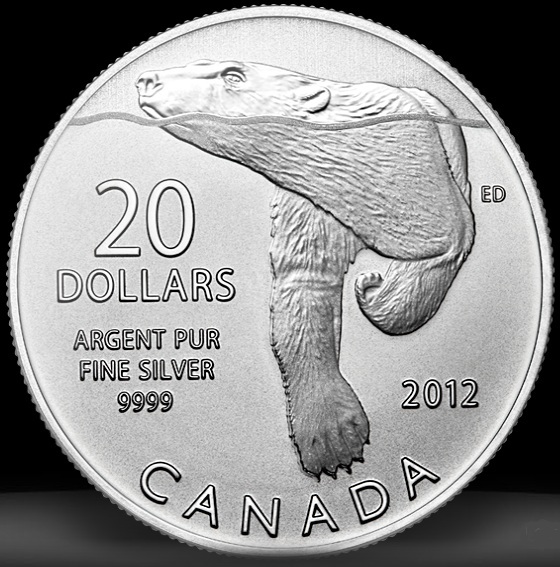 Ounces of Silver 20 Pure Silver Commemorative Coin Polar Bear 2012