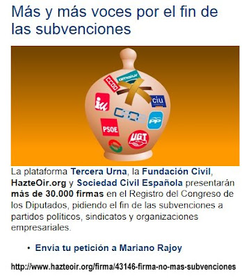 Rajoy, debes cortar YA todas las subvenciones