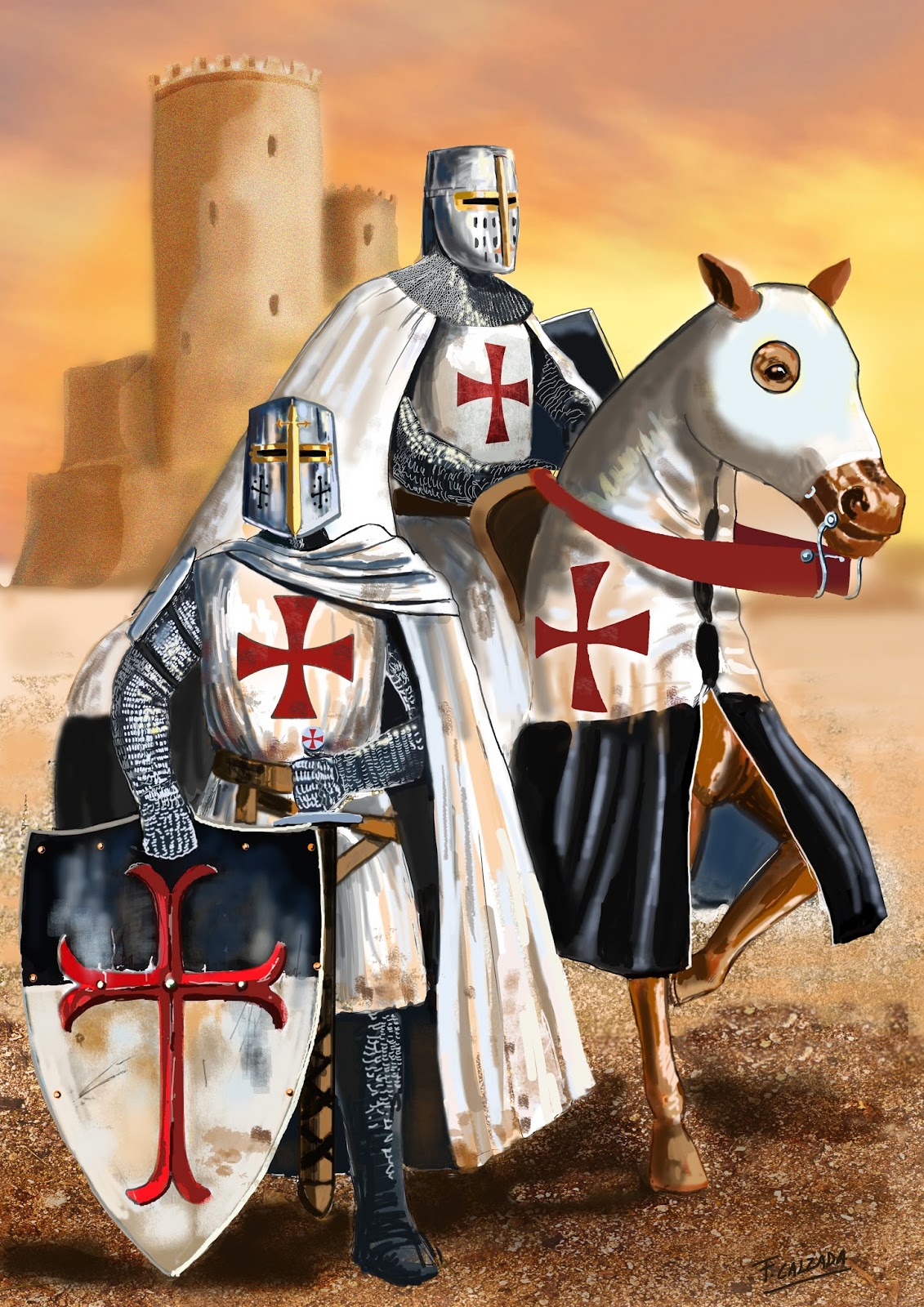 Fernando Calzada Illustrations. Ilustraciones.: The Knights Templars