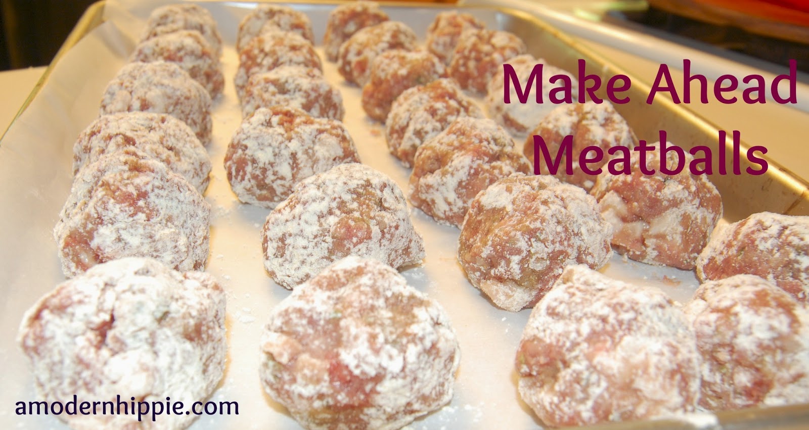 A Modern Hippie Make Ahead Meatballs {CrockPot Recipe}