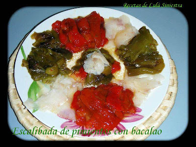 Escalibada De Pimientos Con Bacalao Ahumado