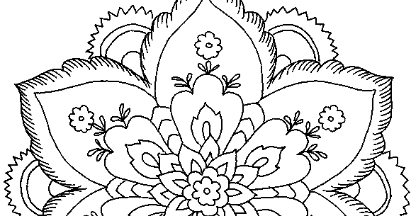 Flower Coloring Page: Hard Flower Coloring Pages