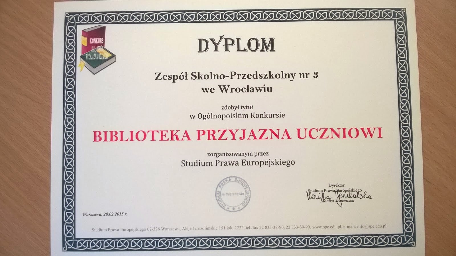 BIBLIOTEKA PRZYJAZNA UCZNIOWI