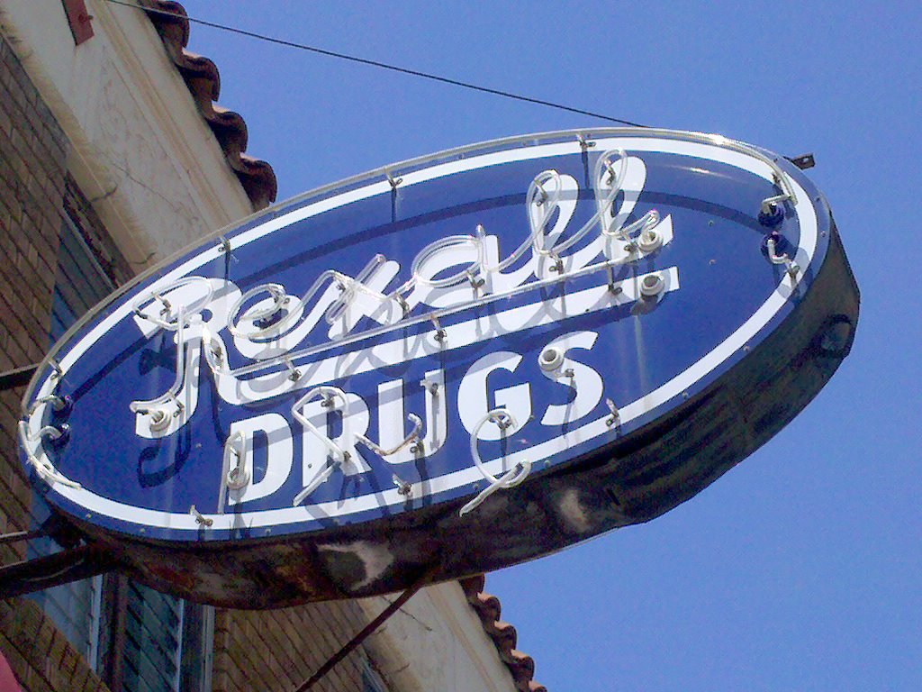 Our Oakland signs Rexall Drugs