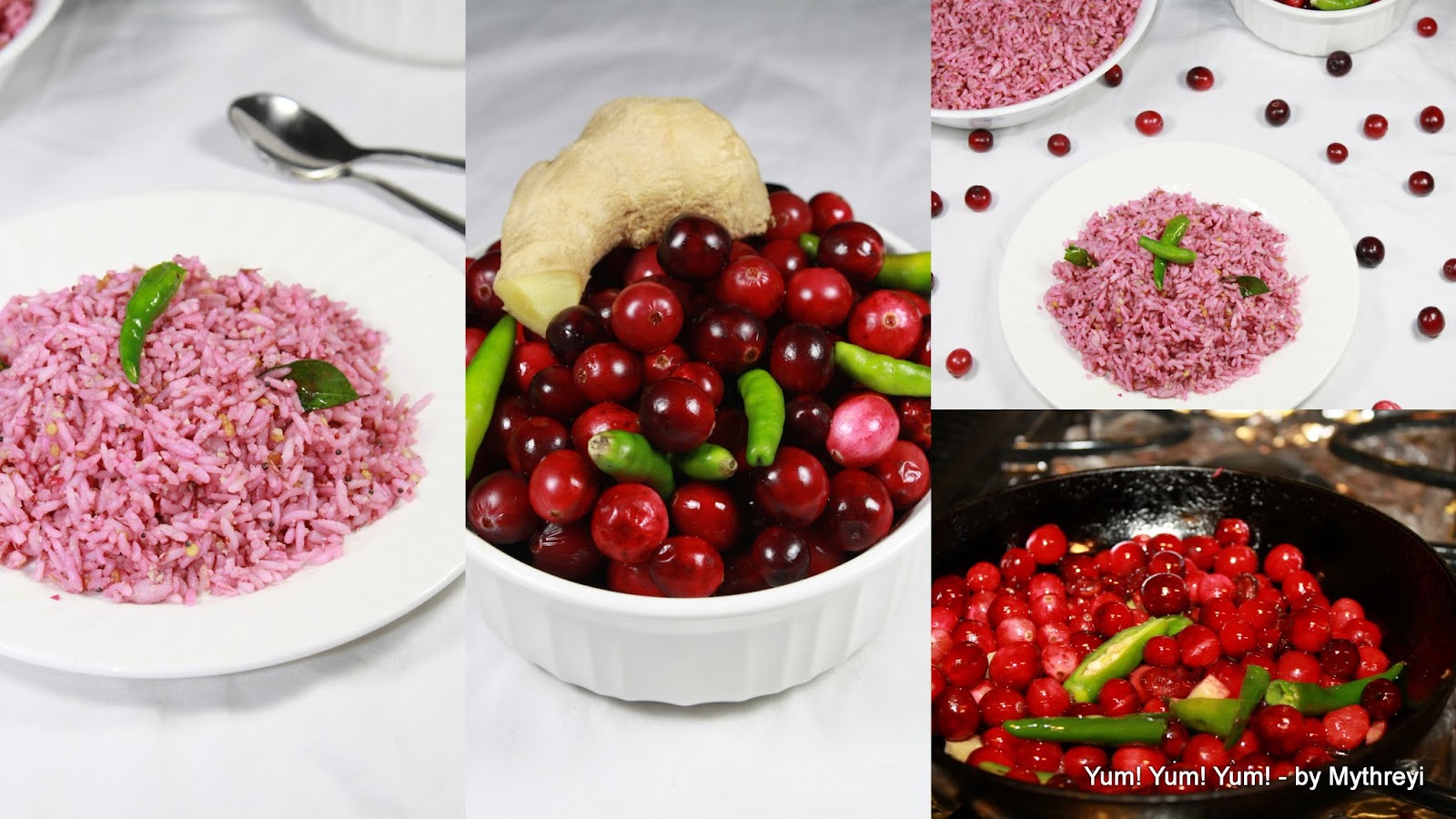 Yum! Yum! Yum! Cranberry Pulihora